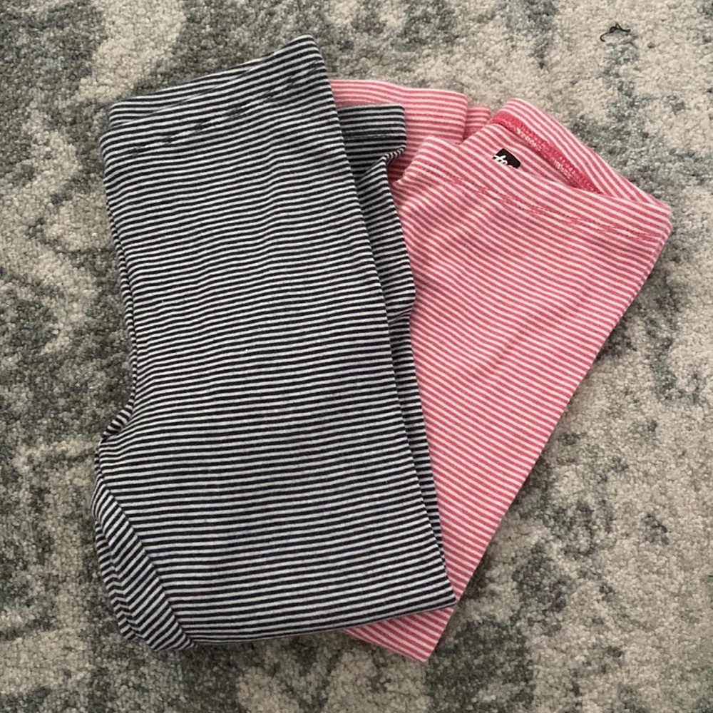 Teal Collection size 8 Capri striped  leggings